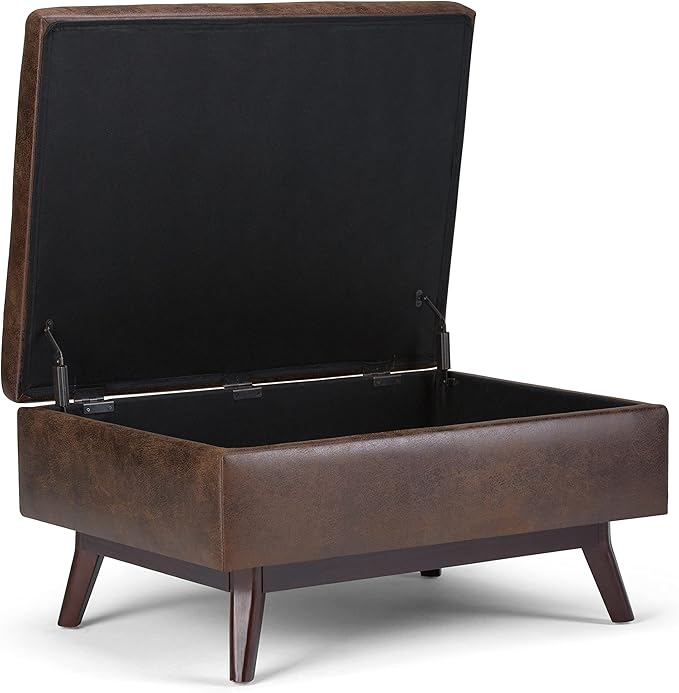 SIMPLIHOME Owen 34 inch Wide Mid Century Modern Rectangle Coffee Table Storage - Image 4