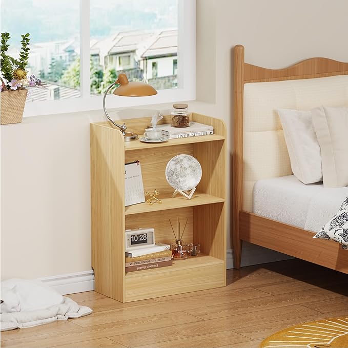Lkeiyay Kids Bookshelf and Toy Storage Organizer, 3-Tier Wood Montessori Shelf - Image 7
