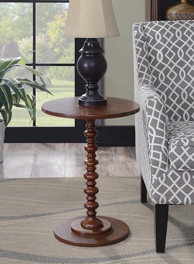 Convenience Concepts Palm Beach Spindle 17.75" Traditional Round End Living Room - Image 2