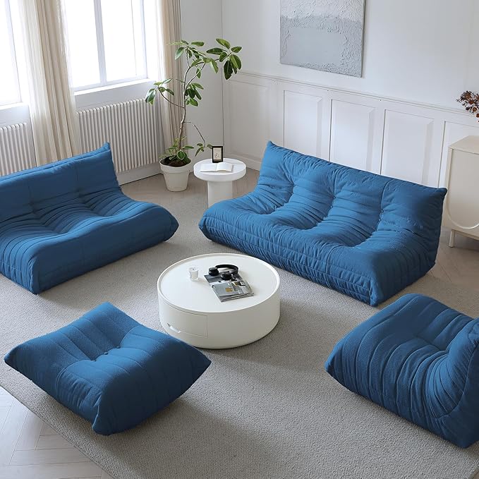 Luxury Sofa Couch Chair, Lazy Floor Seating, Fireside Bean Bag Chair, Ergonomic - Image 6