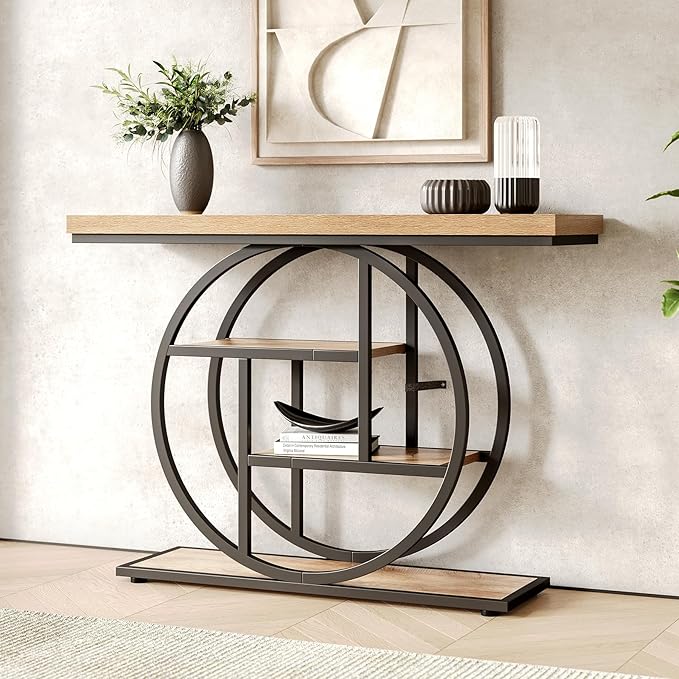 LITTLE TREE Console Table, 4-Tier Entryway Table Behind Couch Table, 41.3-Inch by LITTLETREE