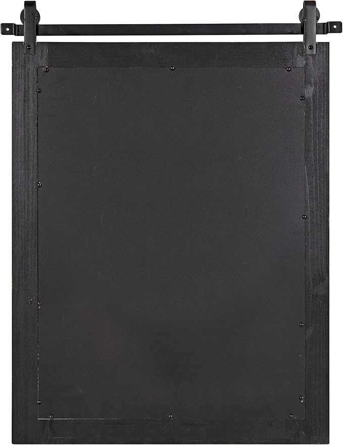 Kate and Laurel Cates Rustic Wall Mirror, Farmhouse Barn Door-Inspired Wall - Image 6
