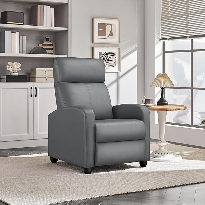 Yaheetech Recliner Chair PU Leather Recliner Sofa Home Theater Seating - Image 2