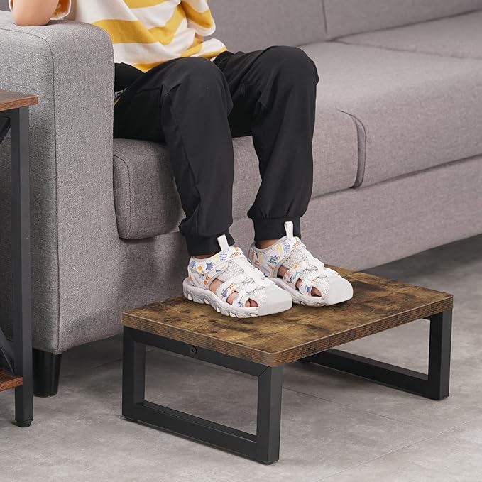 Snughome Wooden Step Stools for Kids, Solid Portable Wooden Bedside Step Stool - Image 3