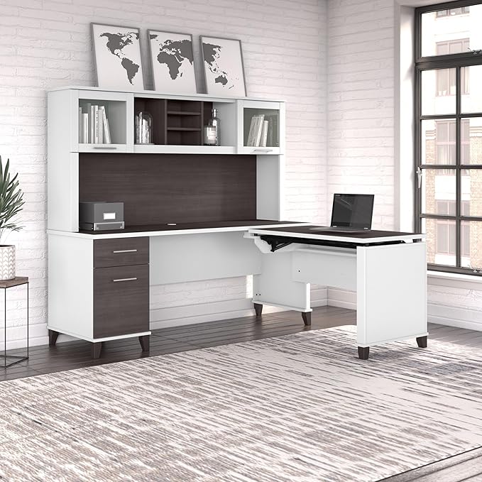 Bush Furniture Somerset 72W 3 Position Sit to Stand L Shaped Desk - Image 4