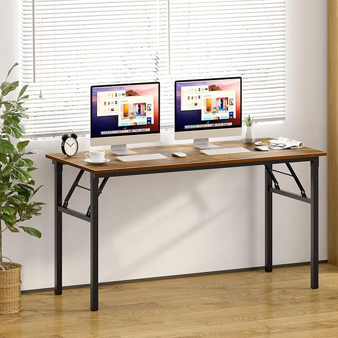 Need Home Office Desk Large Computer Desk 60 inch Sturdy Table Foldable Desk - Image 2