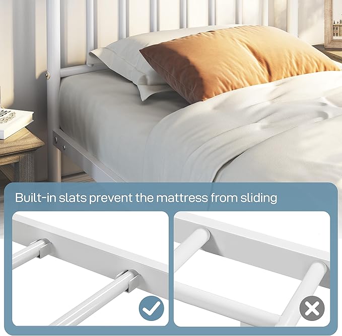 Yaheetech Twin Size Bed Frame Metal Platform Mattress Foundation - Image 9