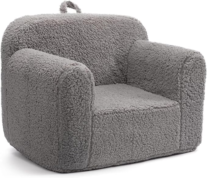 ALIMORDEN Kids Ultra-Soft Snuggle Foam Filled Chair, Toddler Cuddly Sherpa by ALIMORDEN