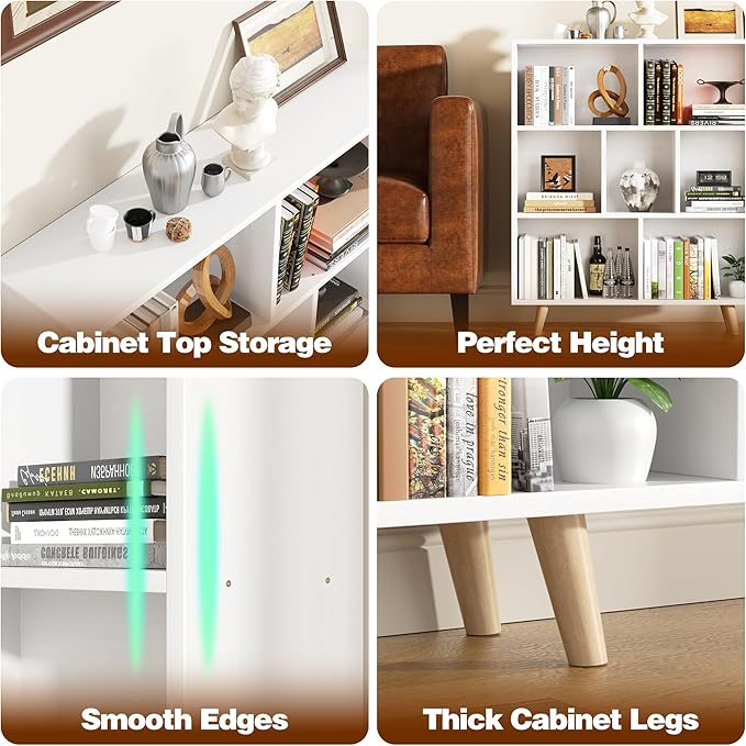 Shintenchi Cube Storage Organizer, 3 Tier Mid-Century Bookcase - Image 5