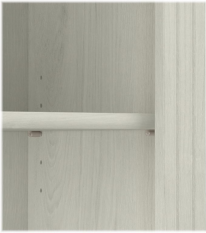 Bush Furniture Saratoga Tall 5 Shelf Bookcase in Linen White Oak, Home Office - Image 5