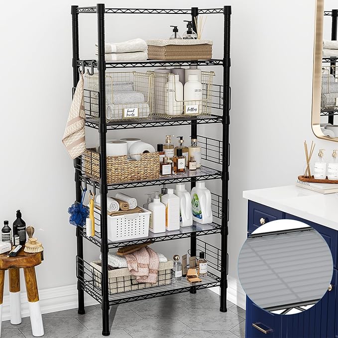 Metal Storage Rack, Storage Organizer Shelves - Image 6