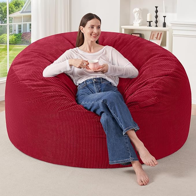HABUTWAY 5FT Bean Bag Chair, Giant Bean Bag Chairs by HABUTWAYMakeYourLifeComfortable