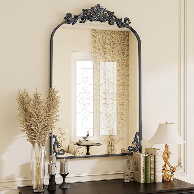 26x38 inch Vintage Arched Bathroom Mirror - Image 2