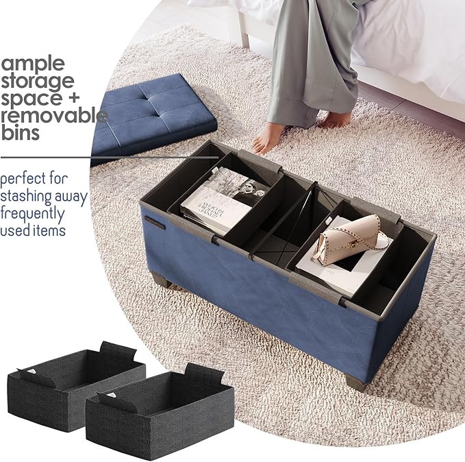 STORAGEBUD Storage Ottoman Bench - Image 4
