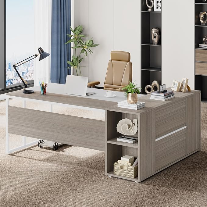 Tribesigns 71 inch Executive Desk, L Shaped Desk by Tribesigns