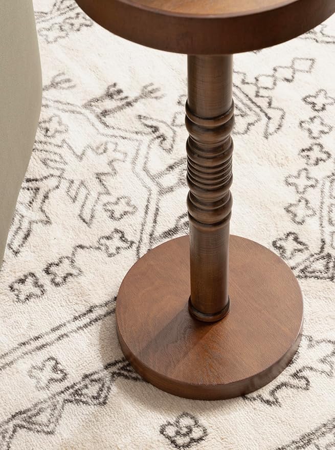 Kate and Laurel Bellport Farmhouse Round Drink Table; 10 x 10 x 22; Natural - Image 6
