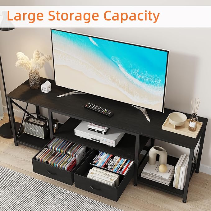 TV Stand with Fabric Drawers for 65 70 75 Inches TV - Image 3