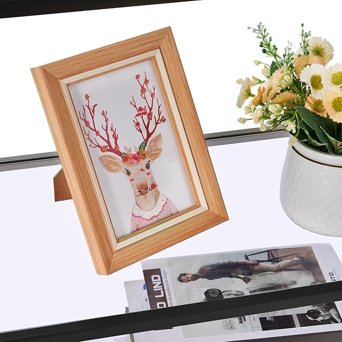Homhedy Bookshelf Arched Display Racks, Metal Bookcase, Tempered Glass Shelves - Image 9