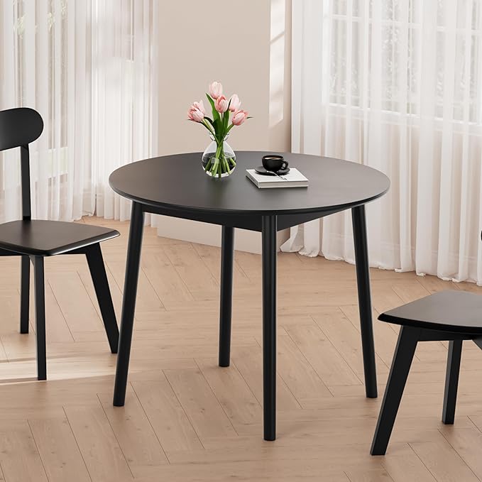 DELAVIN 31.5" Solid Wood Round Dining Table by DELAVIN