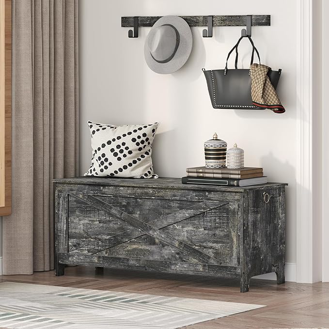 47.2" Toy Chest, Sturdy Entryway Storage Chest - Image 4