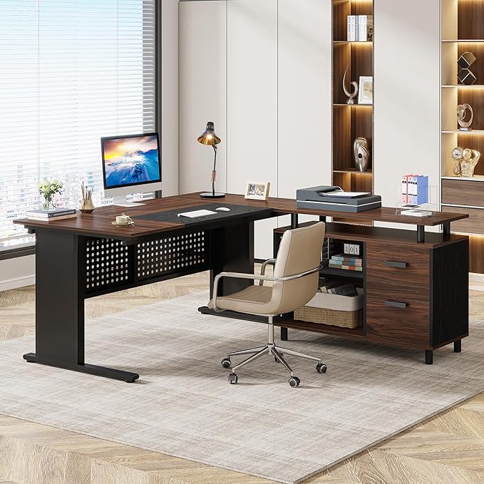 Tribesigns 63 Inch Executive Desk - Image 6