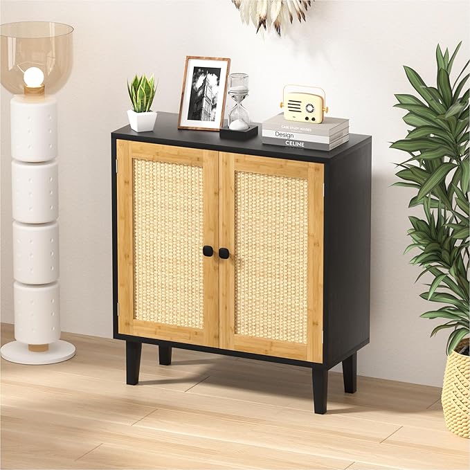 Bamboo Sideboard Buffet Cabinet - Image 2