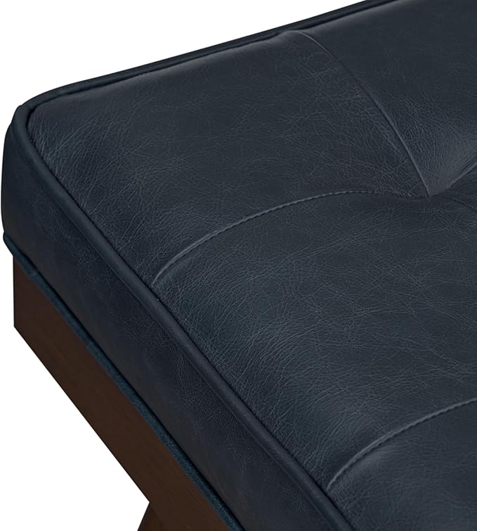 POLY & BARK 55" Tufted Leather Bed Bench - Image 7