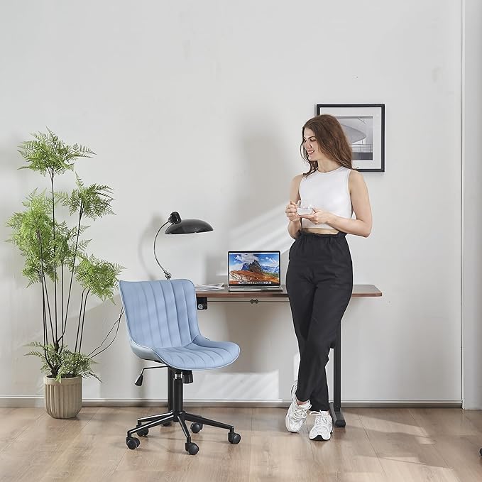 YOUNIKE Blue Home Office Desk Chair - Image 8