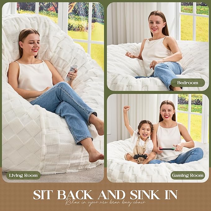 Hobestluk Bean Bag Chairs Beanbag Chair - Image 5