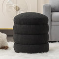 Furniliving Modern Round Ottoman, Soft Bedroom Ottoman Footstool Round Ottomans by FurnilivingFurnitureforHome