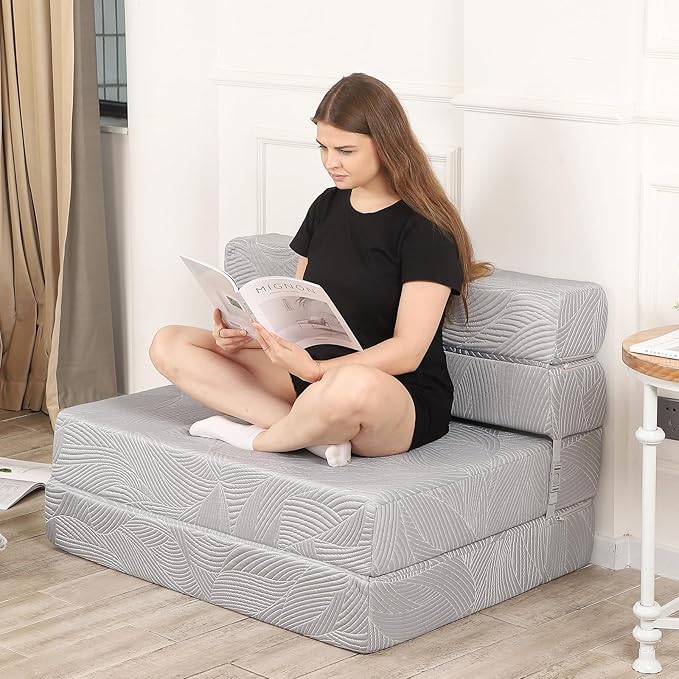 Tri Folding Sofa Mattress, High-Density Memory Foam Sofa Bed - Image 2