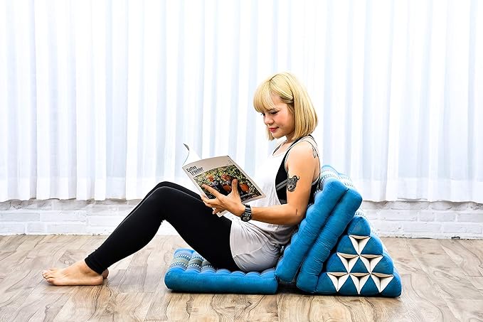 Leewadee 3-Fold Mat with Triangle Cushion – Comfortable TV Pillow, Foldable - Image 4