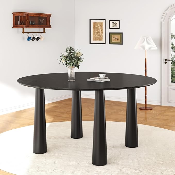 Casaphoria 59" Round Dining Table, Kitchen Table by Casaphoria