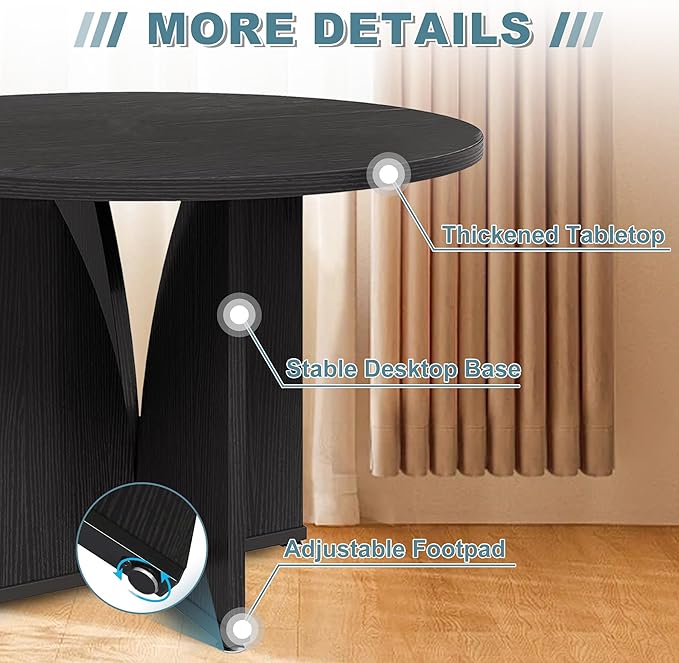 Round Dining Table for 4, Living Room - Image 4
