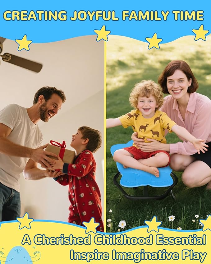 21" L × 19" W Spinning Chair for Autistic Kids, Sensory Toys for Kids - Image 8