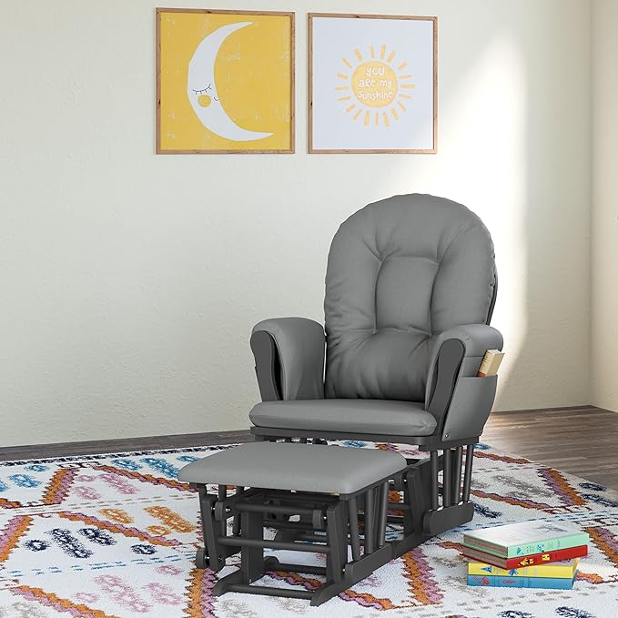 Storkcraft Premium Hoop Glider & Ottoman — GREENGUARD Gold Certified Nursery - Image 3
