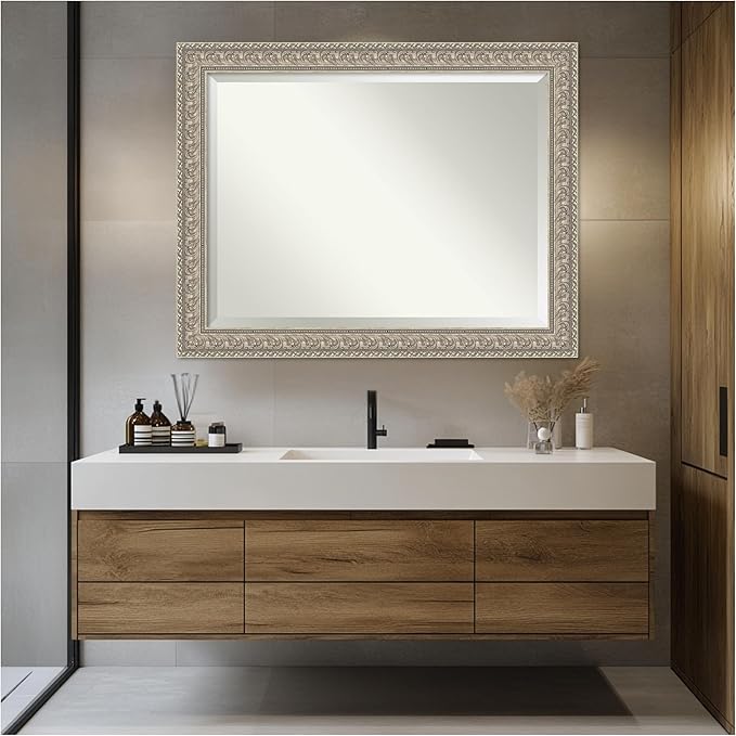 Amanti Art Silver Bathroom Mirror - Image 4
