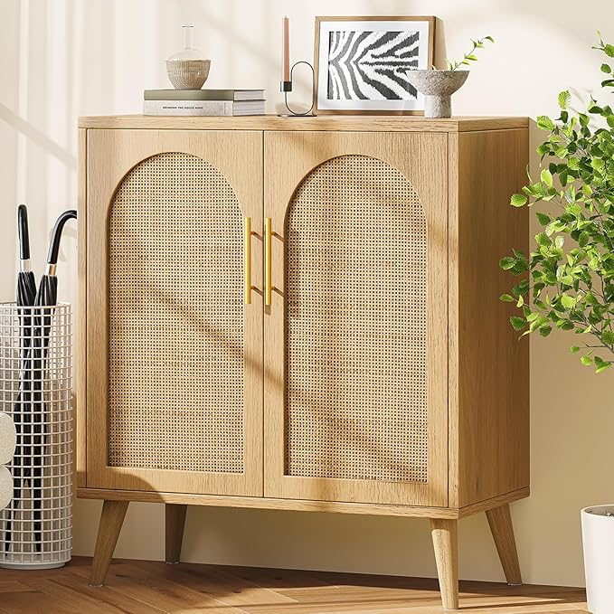 Rovaurx Rattan Storage Cabinet - Image 5