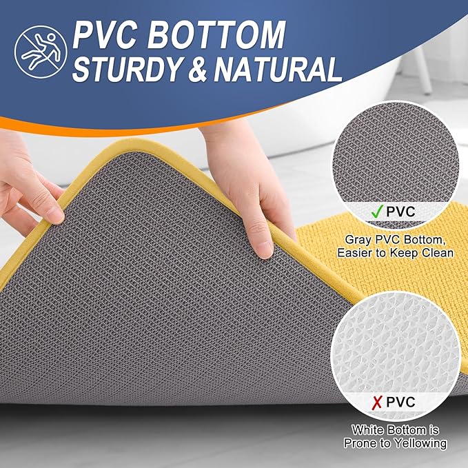 OLANLY Thick Memory Foam Bath Mat Rug 30x20, Extra Soft Absorbent Bathroom Rug - Image 4