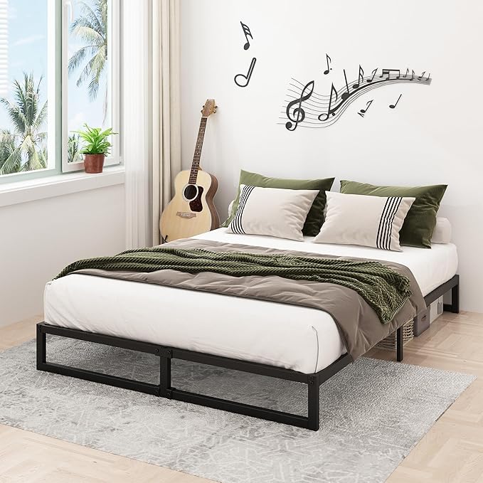 9 Inch California King Bed Frames No Box Spring Needed Heavy Duty Metal Cal - Image 5