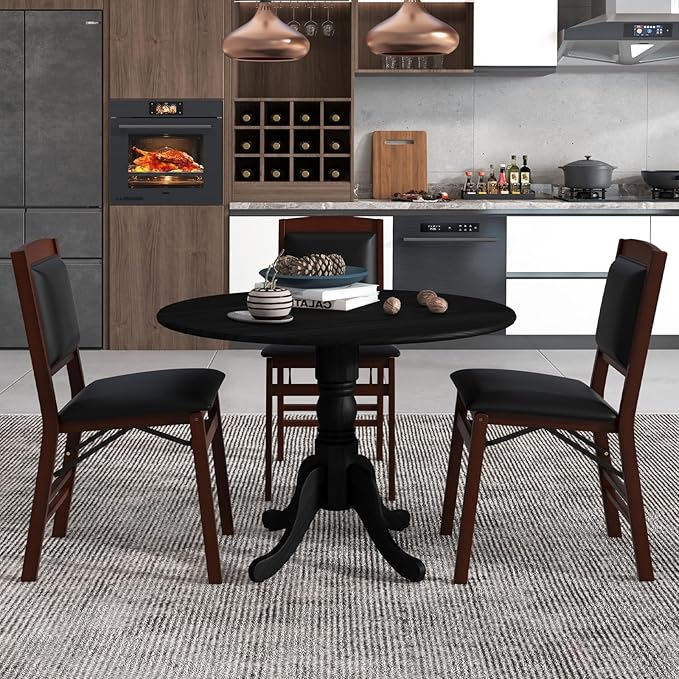 COSTWAY Round Dining Table for 4, 39 inch Kitchen Table - Image 8
