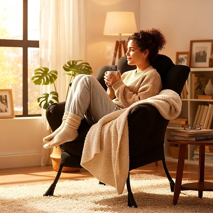 Lazy Chair, Reading Armchair, Large Modern Lounge Accent Chair, Leisure Sofa - Image 3