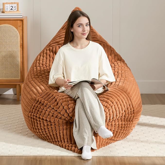 3-in-1 Giant Bean Bag Chair for Adults & Kid, Convertible Floor Sofa to Mattress - Image 7