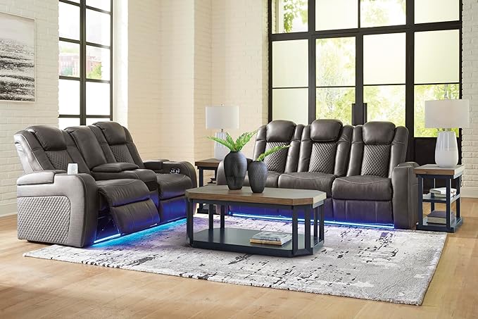 Signature Design by Ashley Fyne-Dyme Contemporary Power Reclining Loveseat - Image 23
