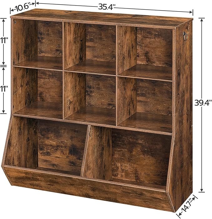 HOOBRO Kids Bookshelf, Toy Storage Cabinet, Kids Toy Organizer, 8 Cubicles - Image 3