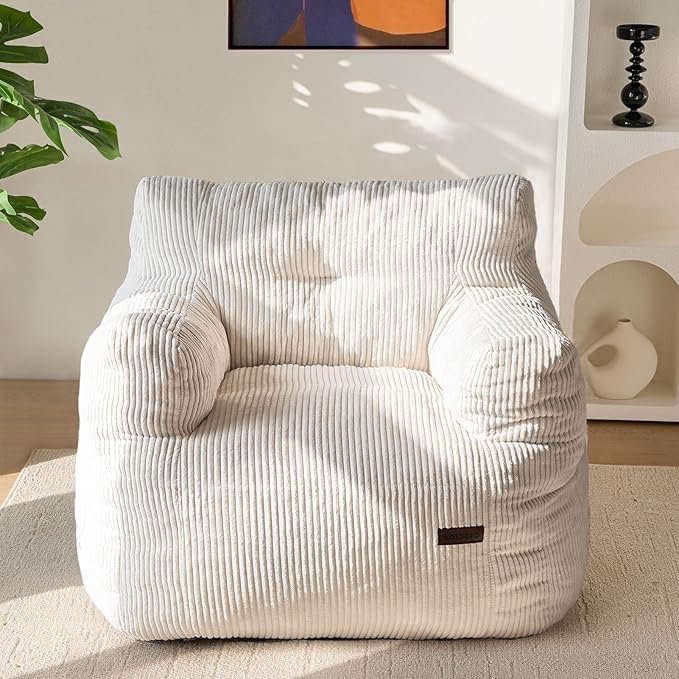 MAXYOYO Bean Bag Chair, Tufted Bean Bag Couch Lazy Chair, Living Room Sofa Couch by MAXYOYO