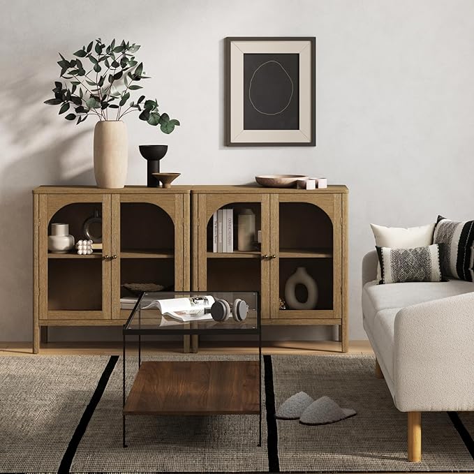 Nathan James Mason TV Stand, Free Standing Accent Sideboard Buffet, Credenza - Image 3
