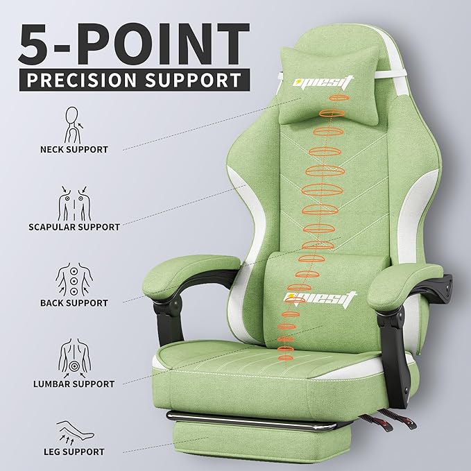 Gaming Chair, Fabric Computer Chair - Image 5