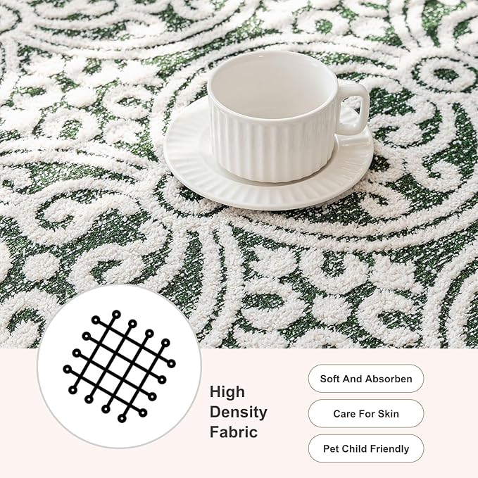STACYPIK Green Jacquard Sofa Cover - Image 4