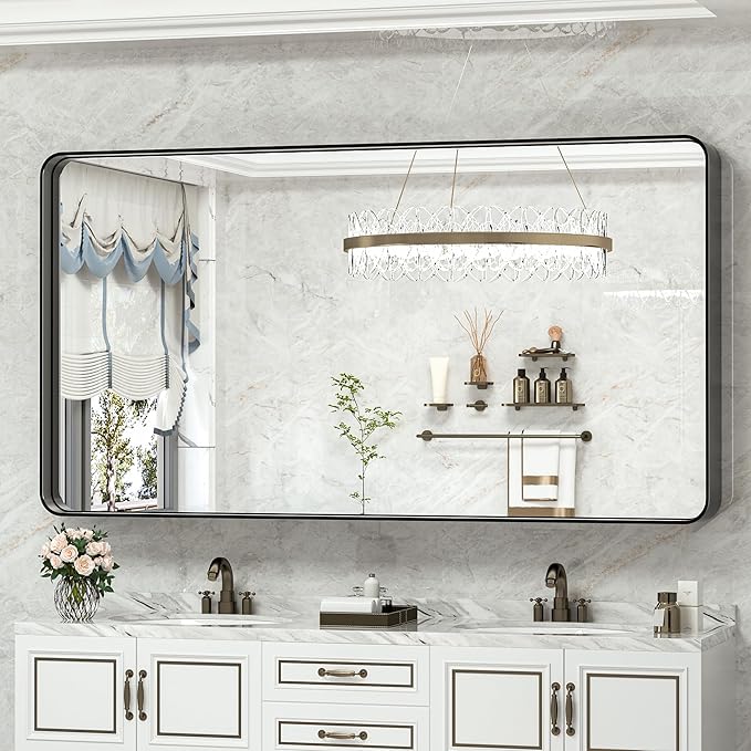 TokeShimi Black Bathroom Mirror by RefinedBathroomAccessories